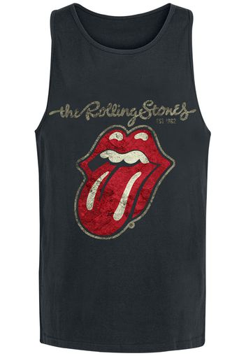 The Rolling Stones - Plastered Tongue - Canotte - Uomo - nero