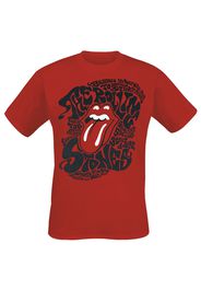 The Rolling Stones - Psychedelic Tongue - T-Shirt - Uomo - rosso