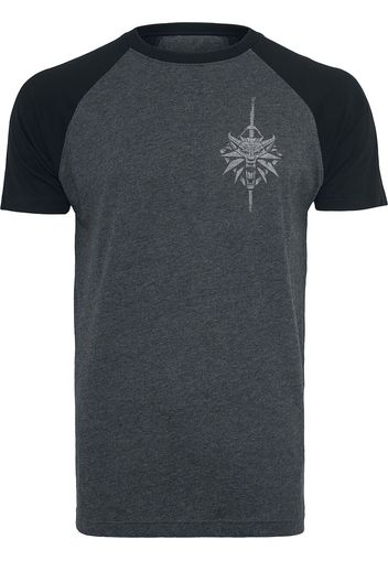 The Witcher - School Of The Wolf - T-Shirt - Uomo - nero grigio