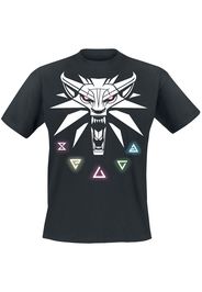 The Witcher - Signs Of The Witcher - T-Shirt - Uomo - nero