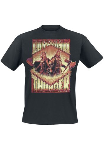 Thor - Love And Thunder - Thor & Jane - T-Shirt - Uomo - nero