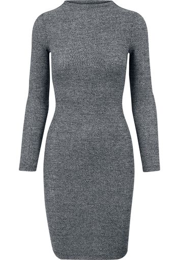 Urban Classics - Ladies Rib Dress - Miniabito - Donna - carbone