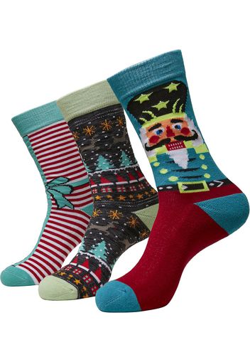 Urban Classics - Christmas Nutcracker Socks 3-Pack - Calzini - Unisex - multicolore