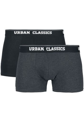 Urban Classics - Boxershorts 2 Pack - Set di boxer - Uomo - nero carbone