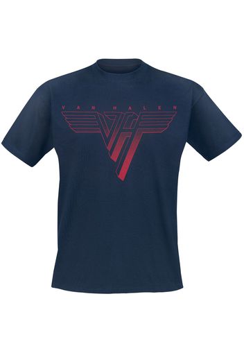 Van Halen - Classic Red Logo - T-Shirt - Uomo - blu navy