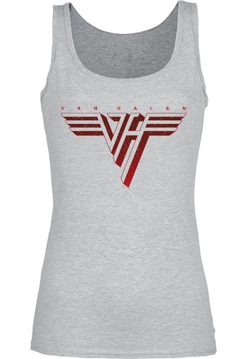 Van Halen - Red Logo - Top - Donna - grigio melange