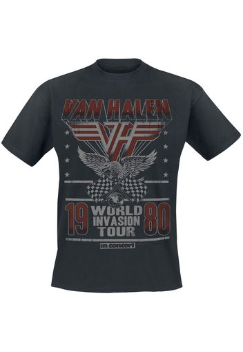 Van Halen - World Invasion Tour 1980 - T-Shirt - Uomo - nero