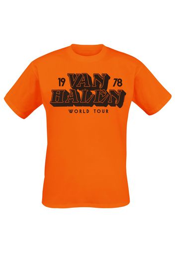 Van Halen - Tour 1978 - T-Shirt - Uomo - arancione