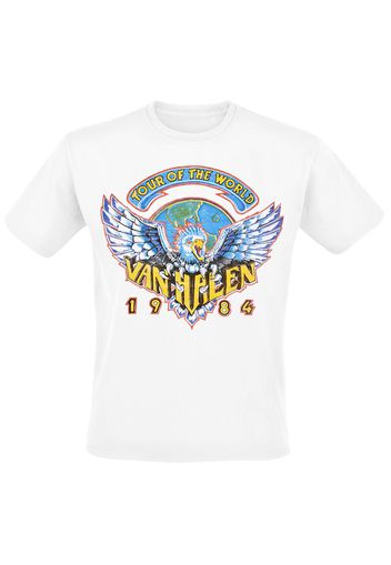 Van Halen - Tour Of The World '84 - T-Shirt - Uomo - bianco