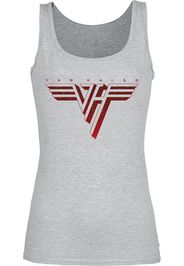 Van Halen - Red Logo - Top - Donna - grigio melange