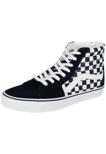 Vans - SK8-Hi Checkerboard - Sneakers alte - Unisex - nero bianco