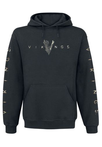 Vikings - Bone Logo - Felpa con cappuccio - Uomo - nero