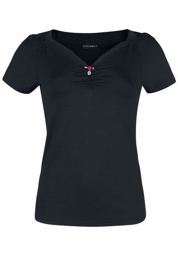 Vive Maria - Black Lilly Shirt - T-Shirt - Donna - nero