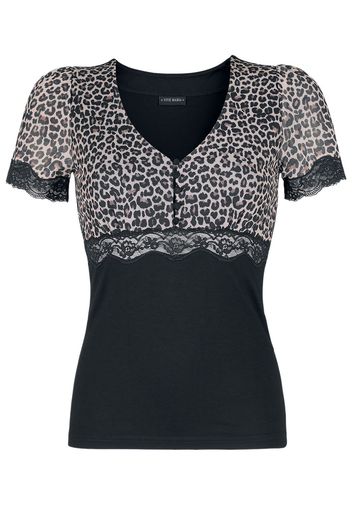 Vive Maria - Romantic Leopard-Print Shirt - T-Shirt - Donna - multicolore