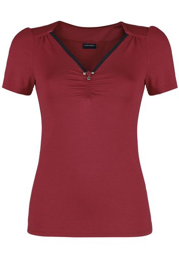 Vive Maria - Red Lilly Shirt - T-Shirt - Donna - rosso