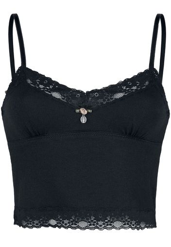 Vive Maria - Lilly Short Rib Top - Top - Donna - nero