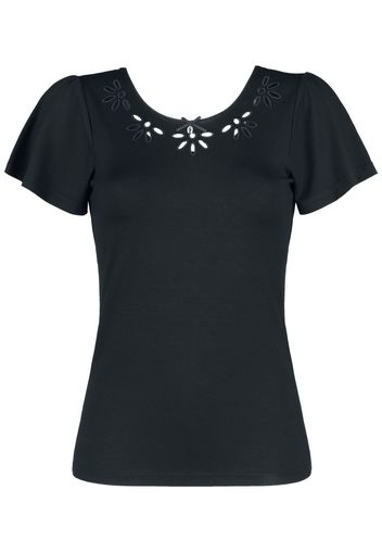 Vive Maria - Midsummer Flower Shirt - T-Shirt - Donna - nero