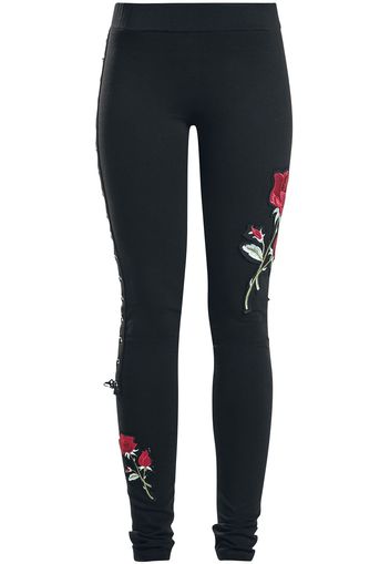 Vixxsin - Rose Corset Legging - Leggings - Donna - nero