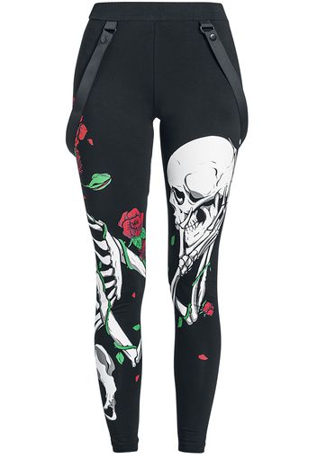 Vixxsin - Garden Skull Leggings - Leggings - Donna - multicolore