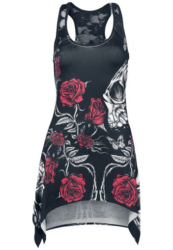 Vixxsin - Immortal Love Lace Panel Vest - Top - Donna - nero