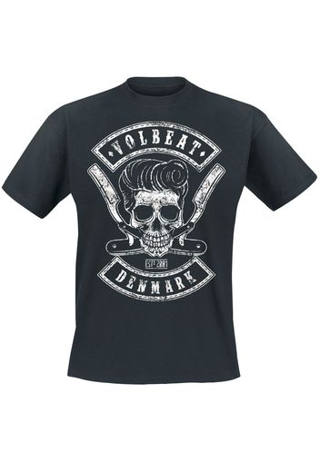 Volbeat - Denmark Skull - T-Shirt - Uomo - nero