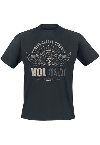 Volbeat - Skullwing - Rewind, Replay, Rebound - T-Shirt - Uomo - nero