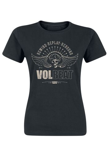 Volbeat - Skullwing - Rewind, Replay, Rebound - T-Shirt - Donna - nero