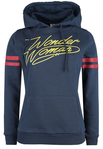 Wonder Woman - Logo - Felpa con cappuccio - Donna - blu