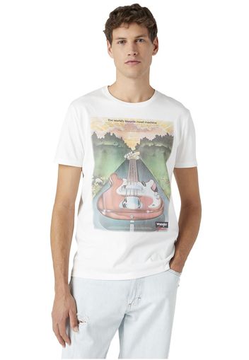 Wrangler - Fender road machine t-shirt - T-Shirt - Uomo - bianco