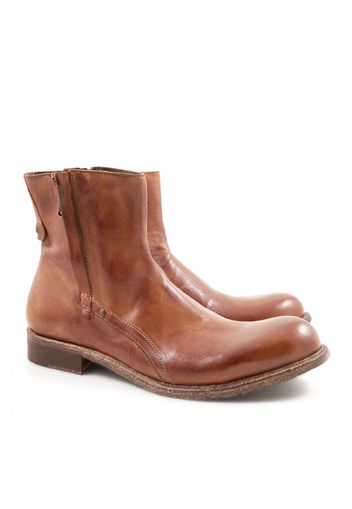 Stivaletto in pelle uomo artigianale color whisky 8402/12 PAPUA WHISKY