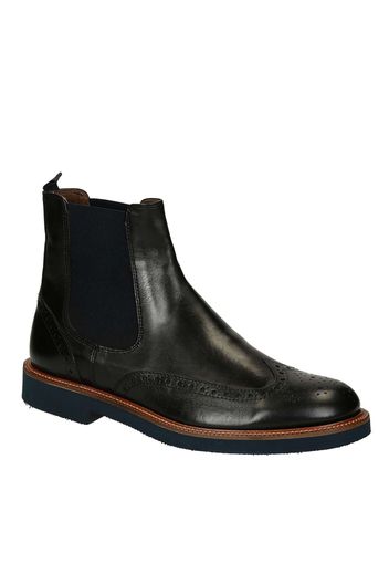 Stivaletto chelsea elegante uomo in pelle di vitello nero U385 PE VITELLO NERO 8260 C024