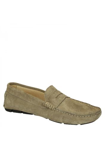 Mocassini scamosciati da uomo in pelle taupe 503 CAMOSCIO TAUPE TASSELLI