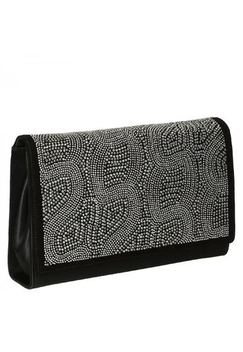 Pochette da cerimonia in camoscio nero con brillantini E811 ENSACHIN NERO CAMOSCIO NERO Nero