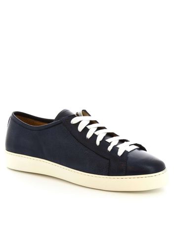 Sneakers low top artigianali con lacci da uomo in pelle di vitello color jeans 7765 TOM CERVO AV JEANS