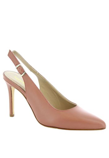 Scarpe slingback artigianali in pelle di vitello rosa antico 9 cm 306 NAPPA ANTICA