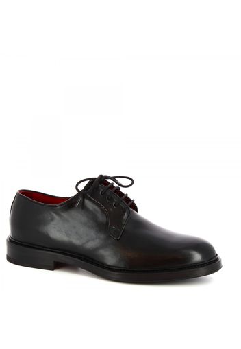 Scarpe derby eleganti da uomo artigianali in pelle di vitello nera 07266 MONTECARLO NERO