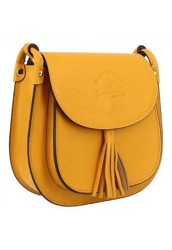 Borsa a tracolla Rebecca da donna fatta a mano in pelle di vitello disponibile in vari colori REBECCA Giallo