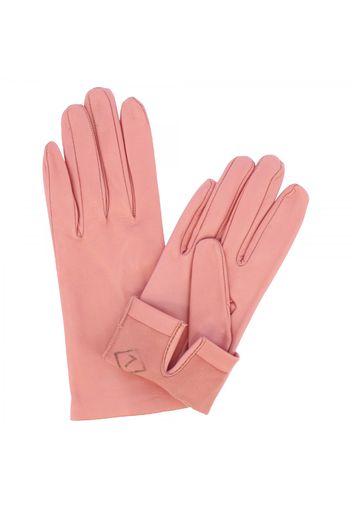 Guanti classici da donna fatti a mano in nappa rosa pastello N1 ROSA PASTELLO