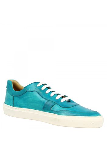nike huarache turchese Sneakers basse da uomo Leo's Firenze in pelle di vitello turchese