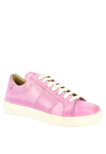 Sneakers Leo's Sens da donna fatte a mano in pelle di vitello rosa scuro SENS-14FA ROSA SCURO