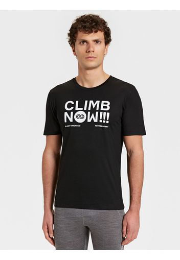 Rewoolution, Now - T-Shirt In Merino Jersey 140 Gr Per Uomo In Colore Nero