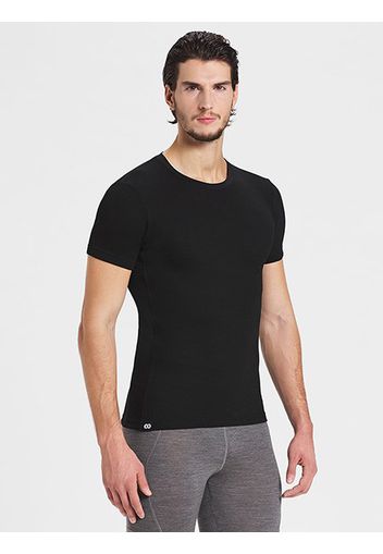 Rewoolution, Adara - T-Shirt In Merino Mesh 180 Gr Per Uomo In Colore Nero