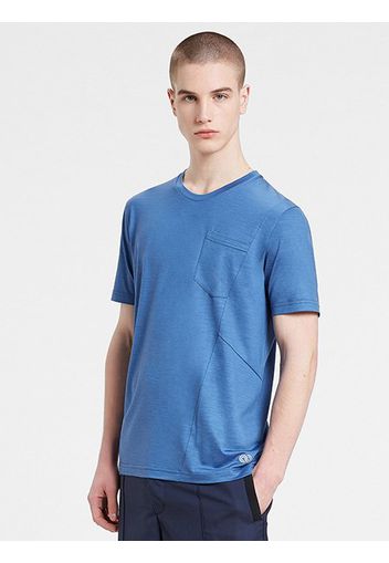 Rewoolution, Banning - T-Shirt In Merino Jersey 140 Gr Per Uomo In Colore Blu