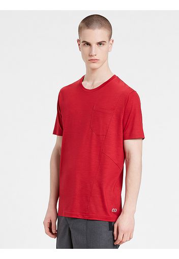 Rewoolution, Banning - T-Shirt In Merino Jersey 140 Gr Per Uomo In Colore Rosso