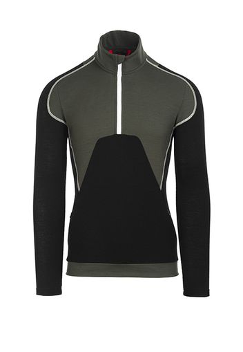 Rewoolution, M'S Half Zip Ls - Felpa 190 Gr Per Uomo In Colore Verde