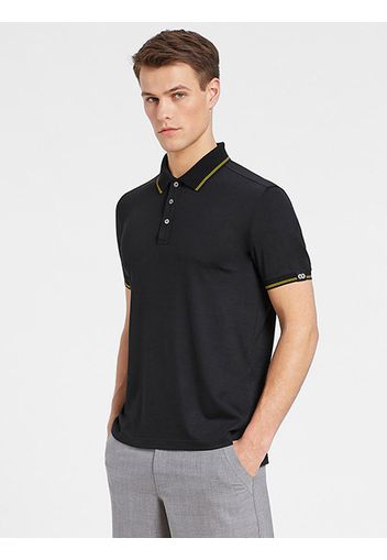 Rewoolution, Crater - Polo In Merino Jersey 190 Gr Per Uomo In Colore Nero