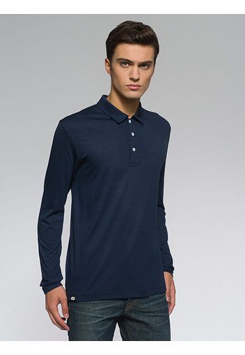 Rewoolution, Indy - Polo In Merino Jersey 190 Gr Per Uomo In Colore Blu