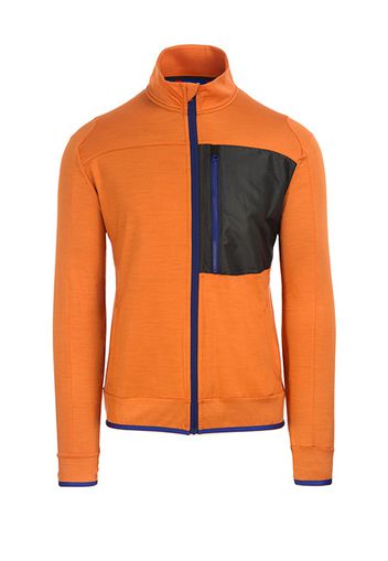 Rewoolution, M'S Full Zip Ls - Felpa 190 Gr Per Uomo In Colore Arancione