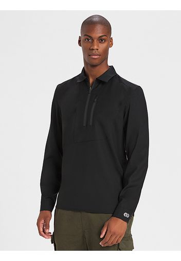 Rewoolution, Oscar - Polo In Merino Techno Popeline Per Uomo In Colore Nero