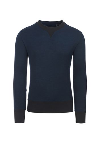 Rewoolution, M'S Ls Sweater - Felpa In Merino French Terry 270 Gr Per Uomo In Colore Blu